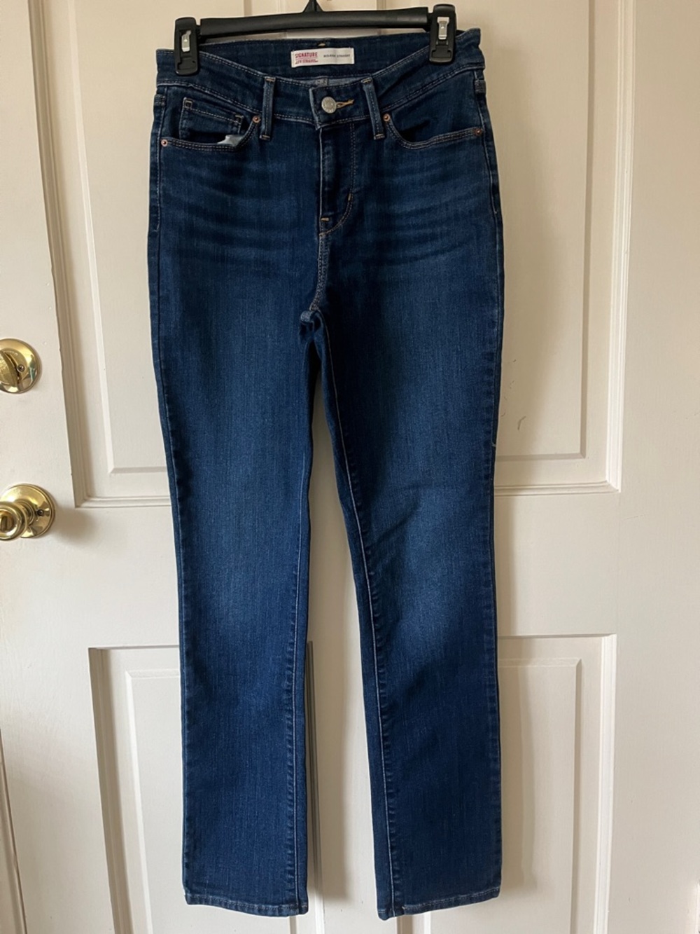 Signature by Levi Strauss Dark Indigo Straight Leg Jeans